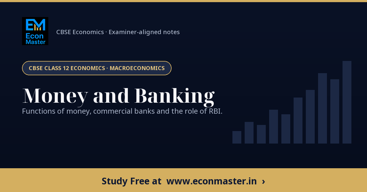 Money and Banking Class 12 Notes | EconMaster